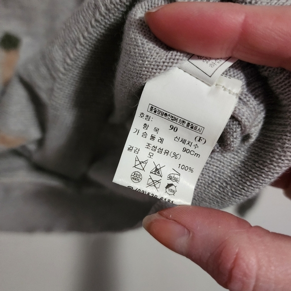 JS‎ Korean brand wool knit cardigan sweater with carrots - Picture 5 of 10